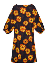 RHODE Delilah Floral Midi Dress | Black Bombay Bloom