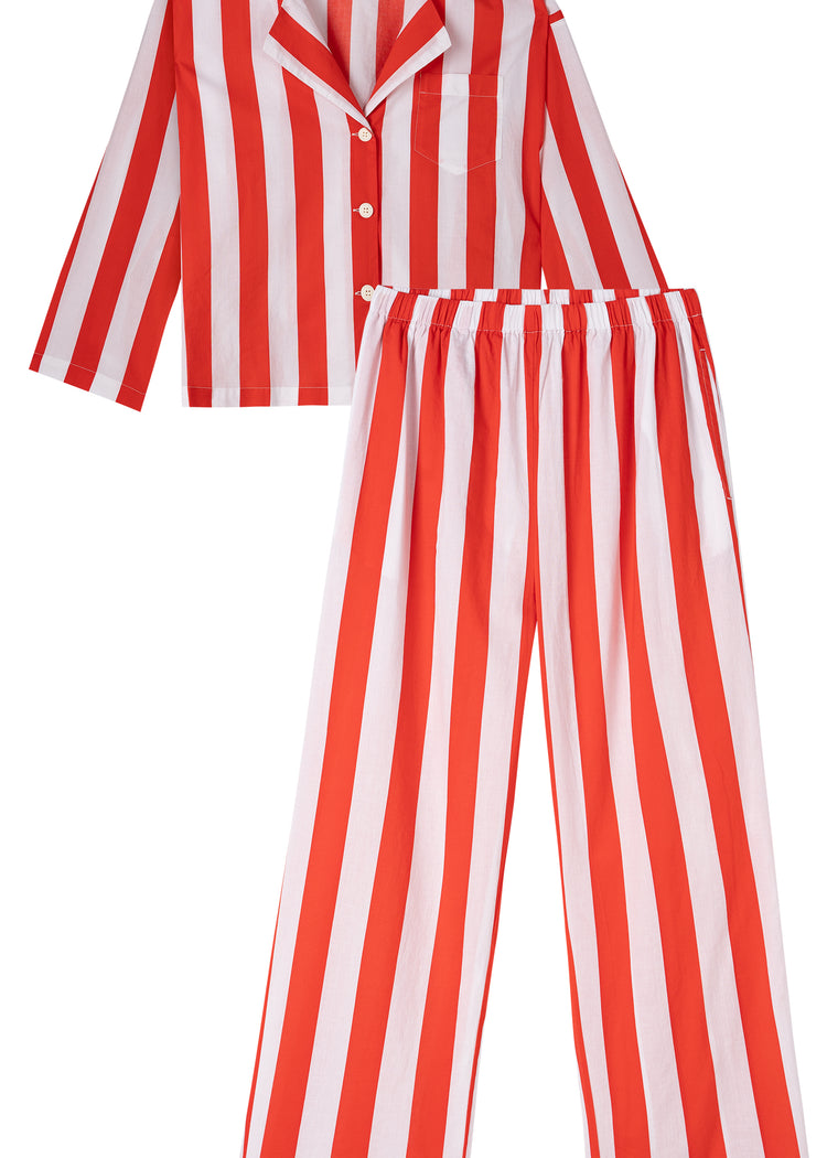 Berto Pajamas | Red Cabana Stripe