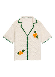 RHODE Hugo Collared Button Down Shirt | Marigold Crochet