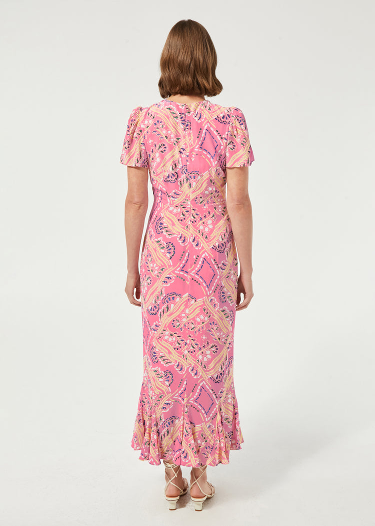 Lulani Dress | Pink Diamond Stitch