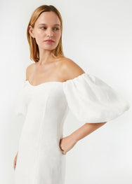 Linen Dali Dress | White