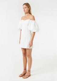 Linen Dali Dress | White