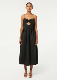 Linen Kay Dress | Black