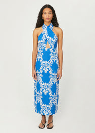 Linen Paolo Dress | Batik Grid