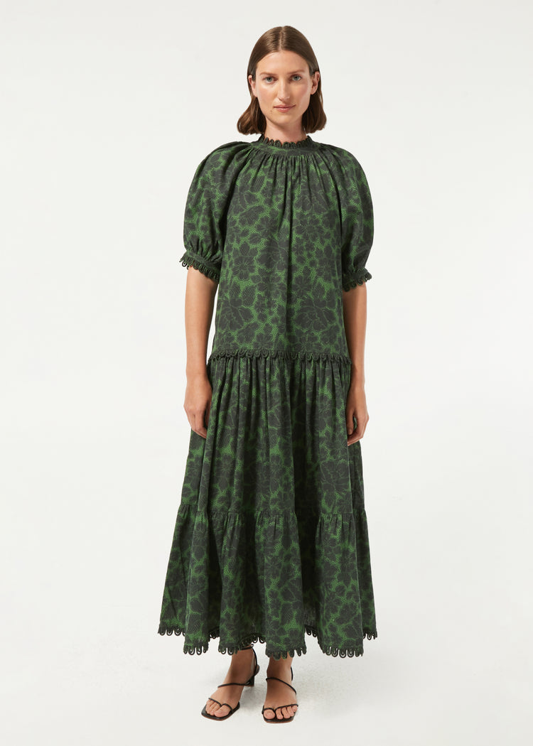 Aderyn Dress | Emerald Savoy Lace