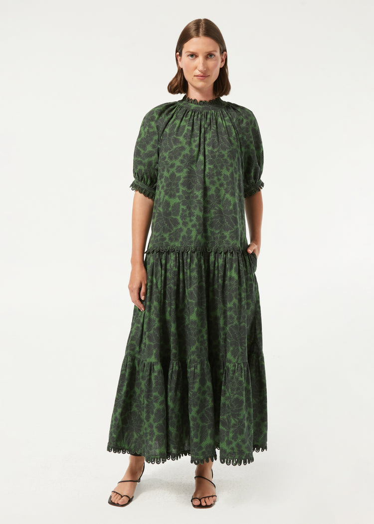 Aderyn Dress | Emerald Savoy Lace