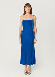 Velvet Jemima Dress | Air Force Blue
