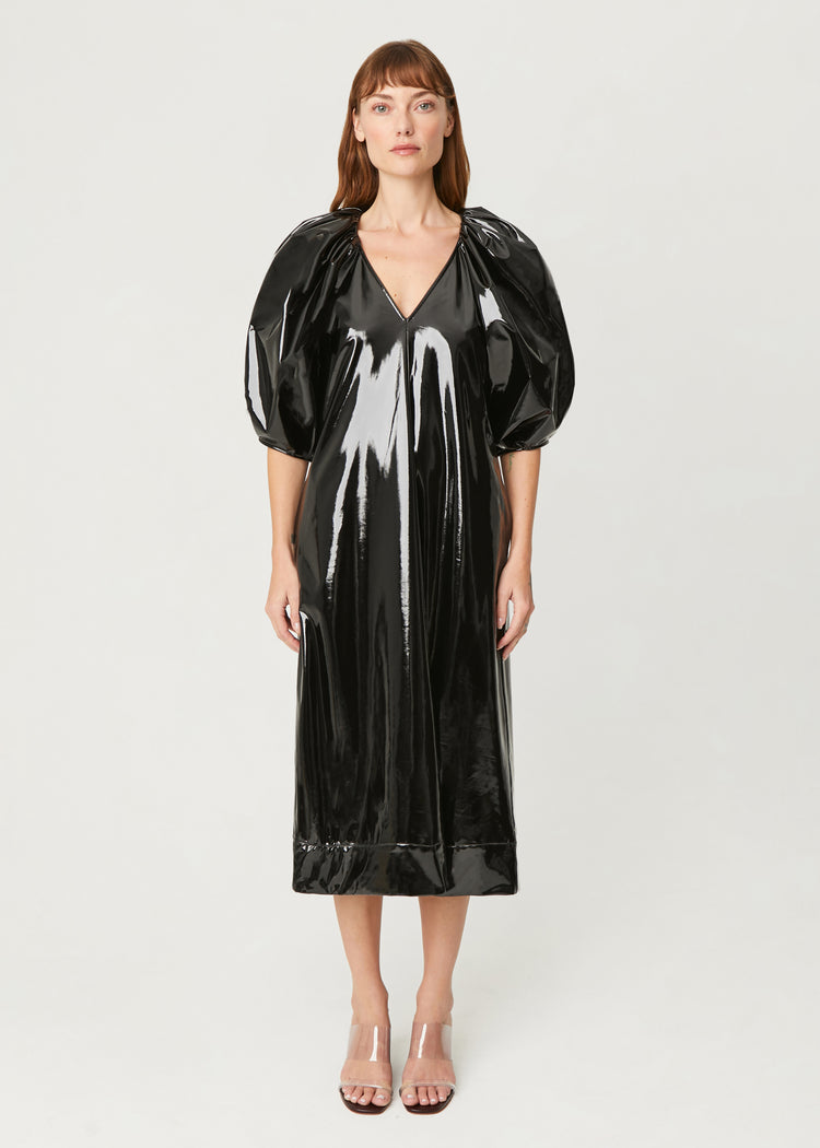 Betty Dress | Patent Black