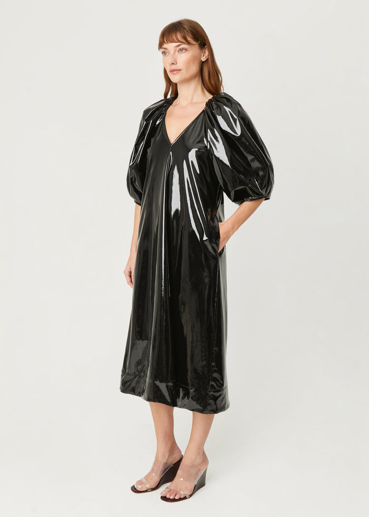 Betty Dress | Patent Black