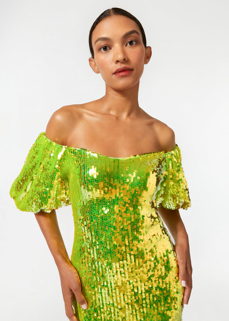 Dali Dress | Chartreuse