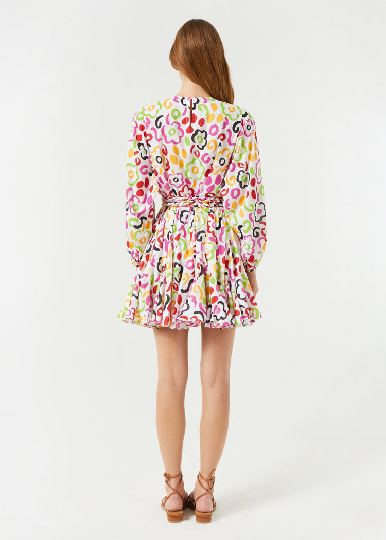 RHODE Floral Print Ella Mini Dress | Painted Bloom
