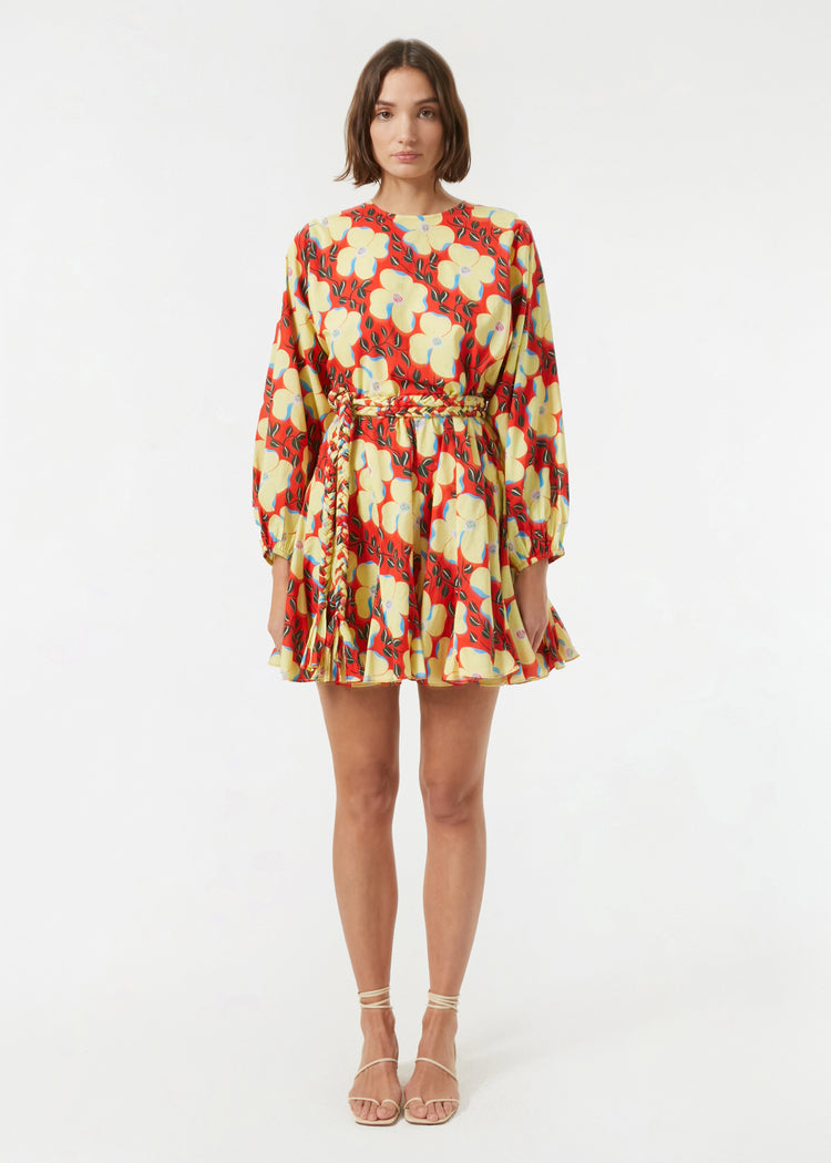 RHODE Organic Cotton Ella Ruffle Mini Dress | Scarlet Martinique Mini