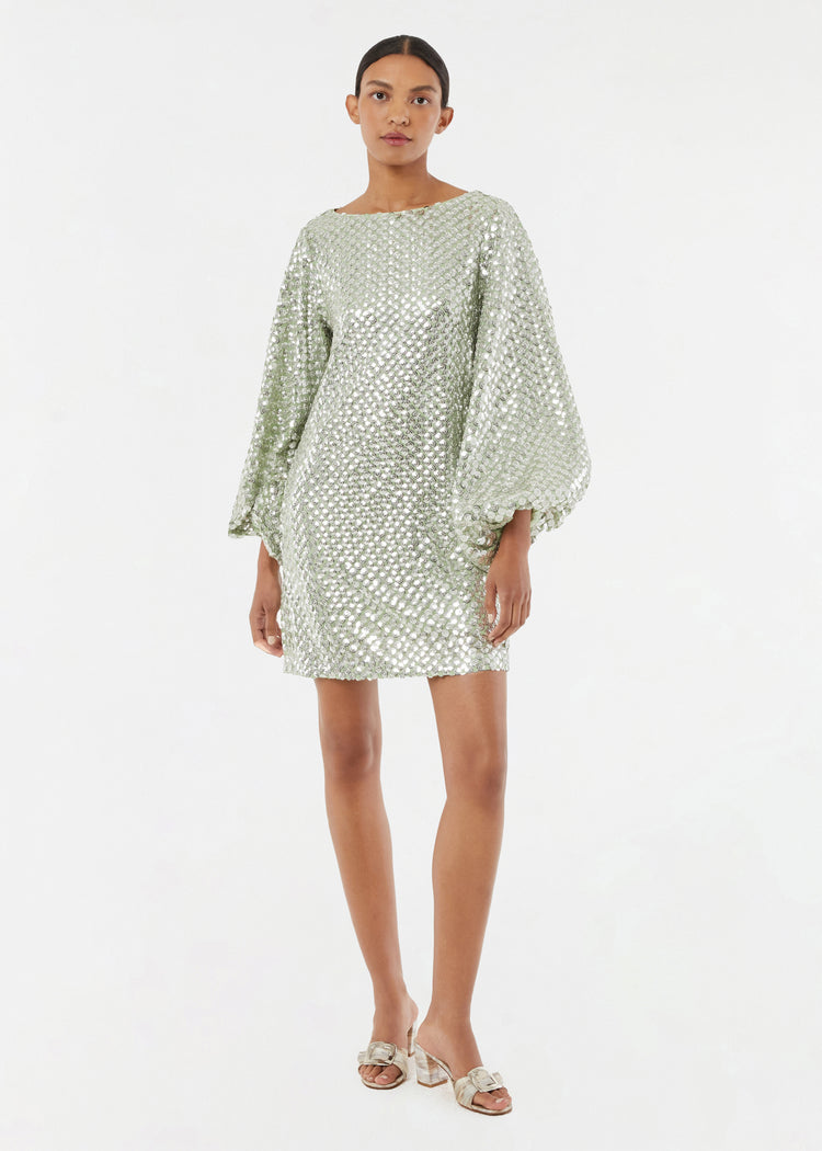 Benji Dress | Sage Sequins