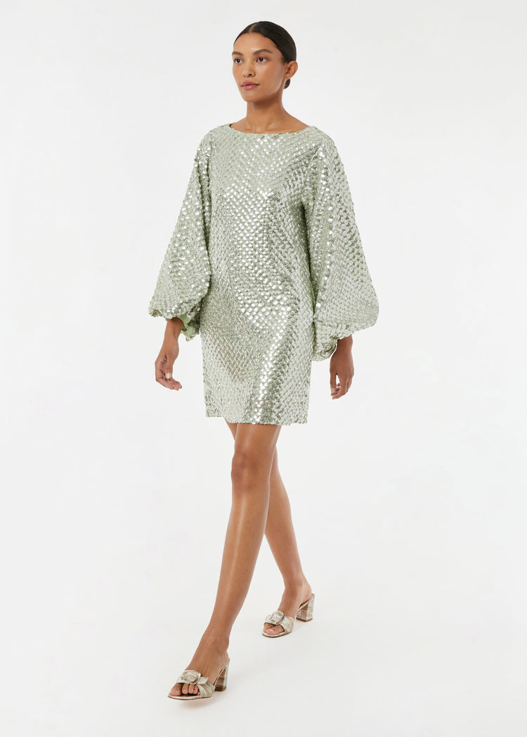 Benji Dress | Sage Sequins