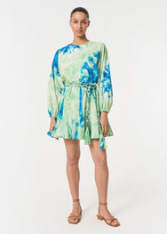 RHODE Organic Cotton Ella Ruffle Mini Dress | Tie Dye