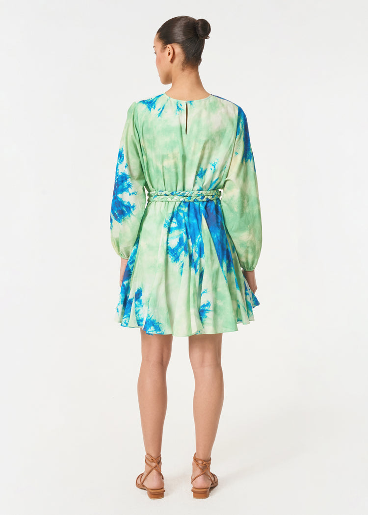 RHODE Organic Cotton Ella Ruffle Mini Dress | Tie Dye