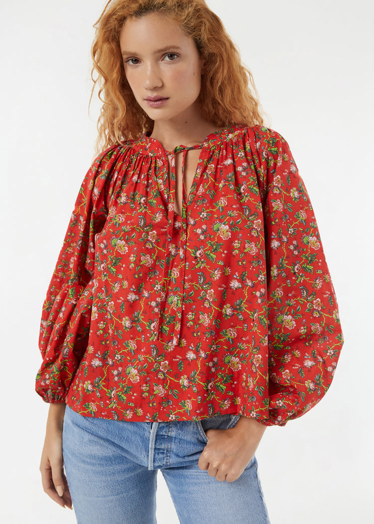 Rafael Top | Red Morlaix Fleur Mini