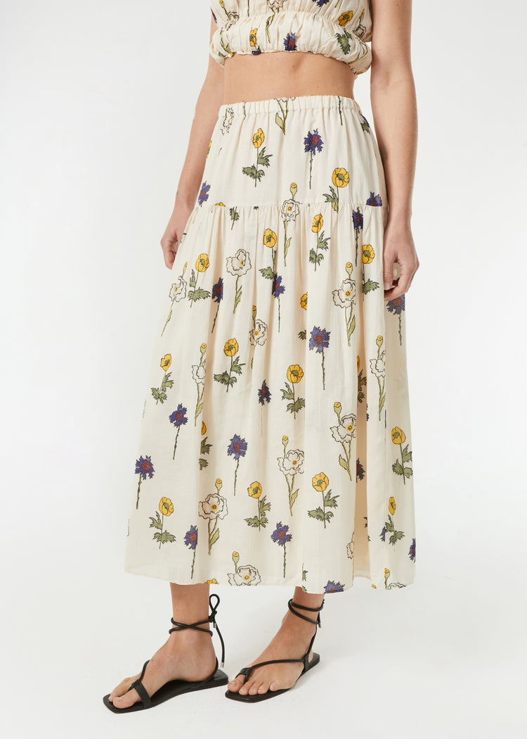 RHODE Floral Ariella Midi Skirt | Saba