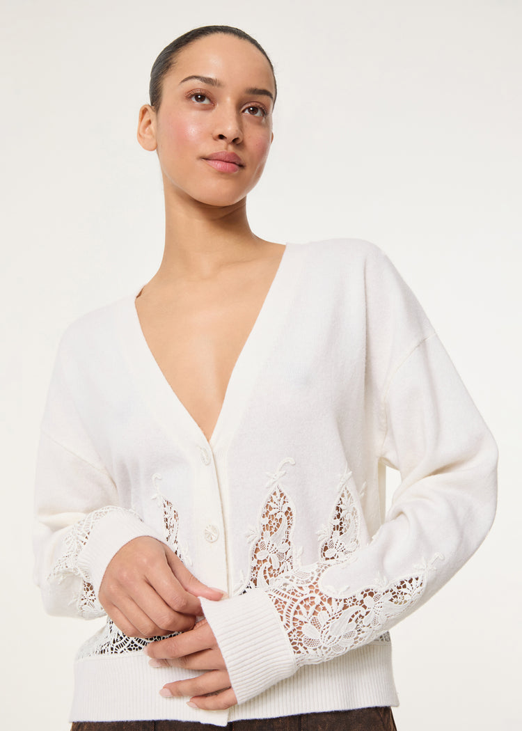 Marie Cardigan | Cream Regent Lace