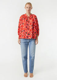 RHODE Rafael Billow Sleeve Peasant Blouse | Grenada Floral