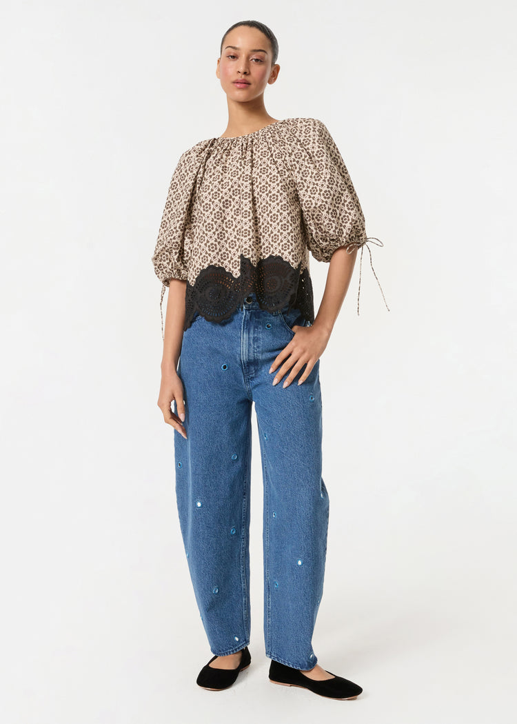 Rowan Top | Kalahari Floral Eyelet