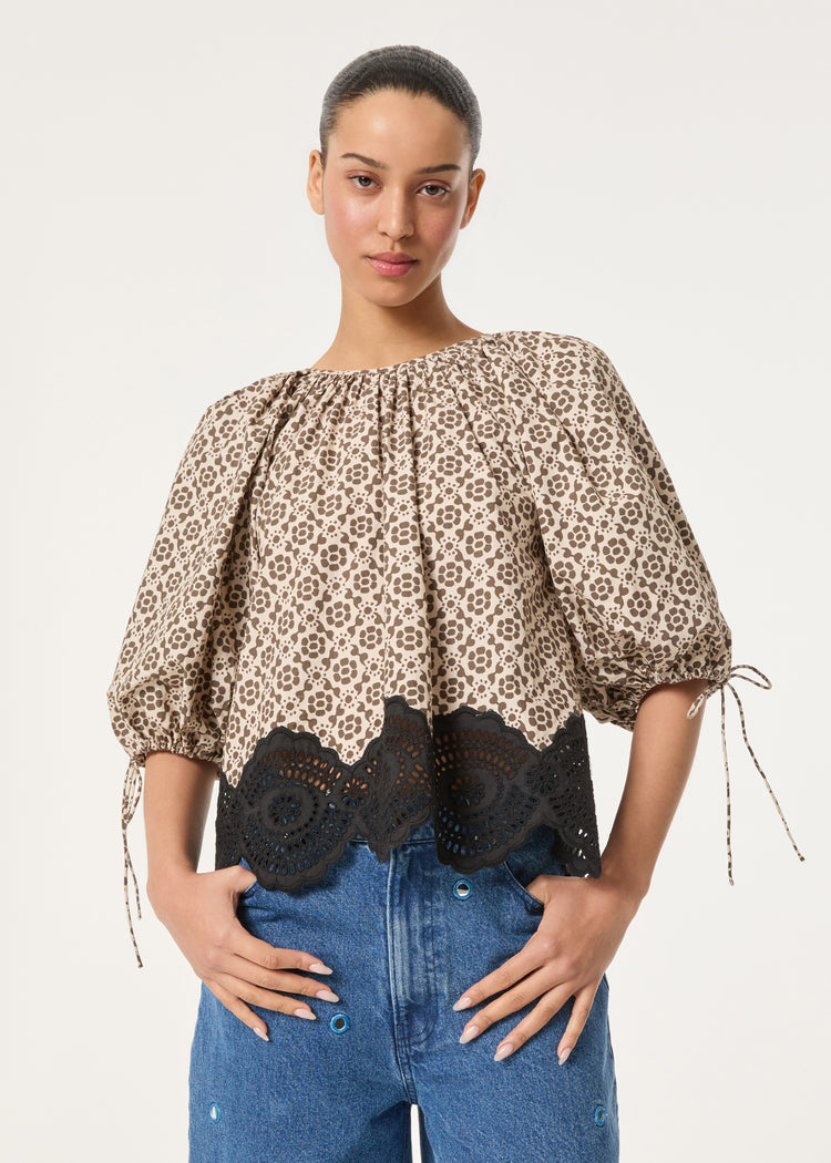 Rowan Top | Kalahari Floral Eyelet