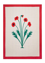 Poppy Quilt | Cream Poppy Bloom