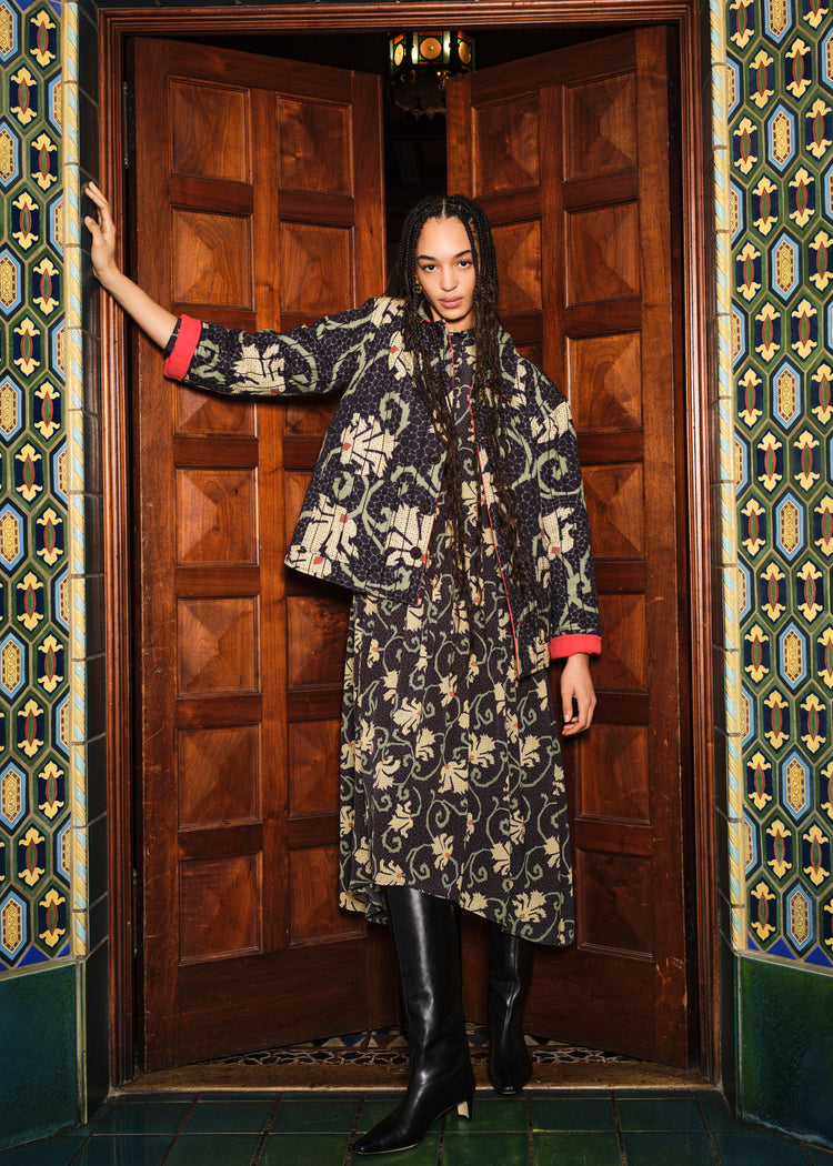 Wesley Jacket | Black Mosaic Blossom Grande