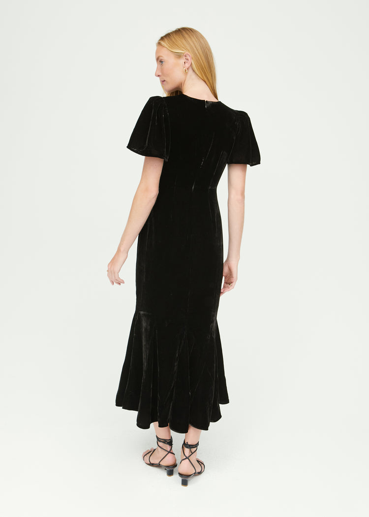 Velvet Arabella Dress | Black