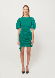 Pia Dress | Emerald Velvet