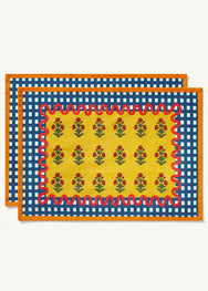 Placemat Set of 2 | Poppy Blue Squiggle