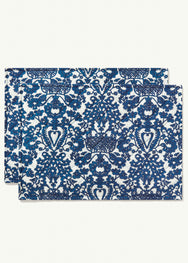 Quilted Placemat Set Of 2 | Blue Sicilia