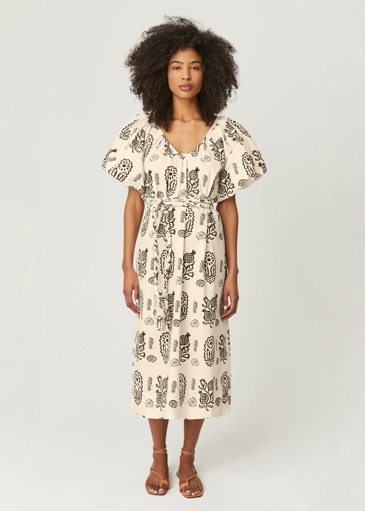 Augustina Dress | Ivory Block