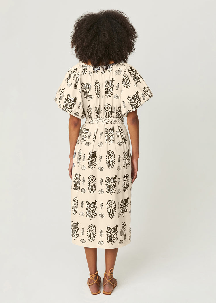 Augustina Dress | Ivory Block