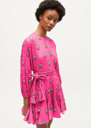 Ella Dress | Marigold Flower Hot Pink